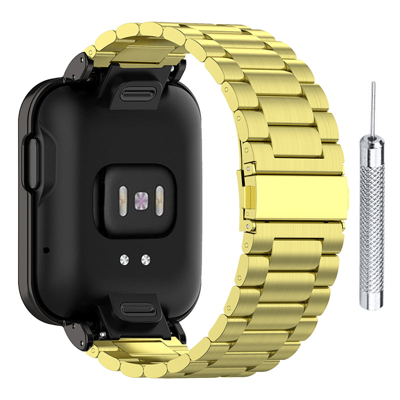 Replacement 304 Stainless Steel Three Beads Watch Strap with Watch Case Protector Installation Tool for Xiaomi Redmi Watch Mi Watch Lite Replacement 304 Stainless Steel Three Beads Watch Strap with Watch Case Protector Installation Tool for Xiaomi Redmi Watch Mi Watch Lite